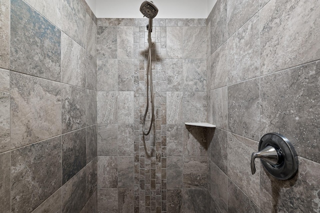 detailed view of tiled shower
