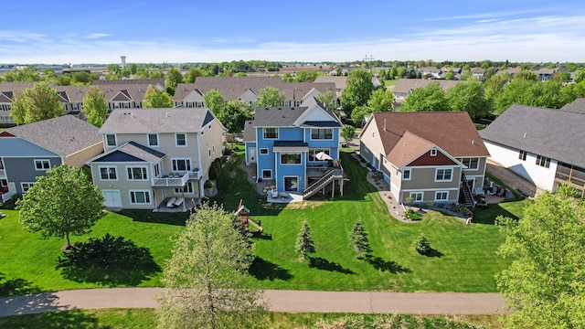 aerial view of residential area