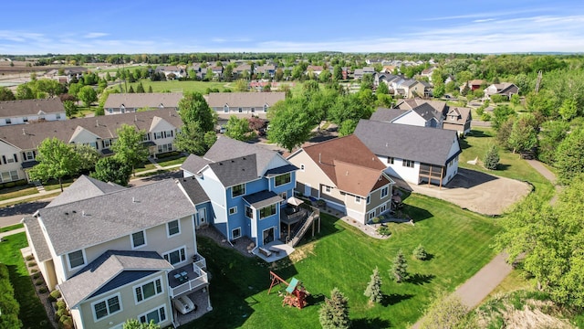 aerial perspective of suburban area