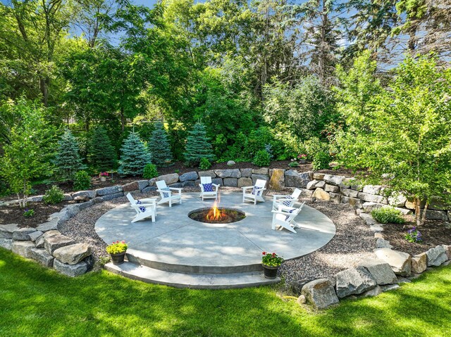 4898 County Road 6, Independence, MN 55359 - view of patio with an outdoor fire pit