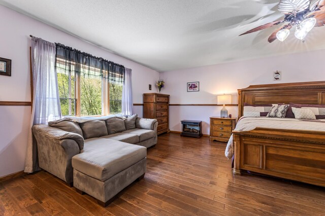 23677 County Road 23, Winona, MN 55987 - bedroom featuring dark wood finished floors and ceiling fan