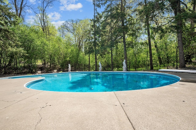 2209 Indian Rd W, Minnetonka, MN 55305 - outdoor pool with a patio and a diving board