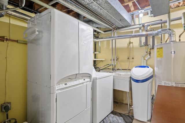 2209 Indian Rd W, Minnetonka, MN 55305 - laundry area featuring washer and clothes dryer and water heater