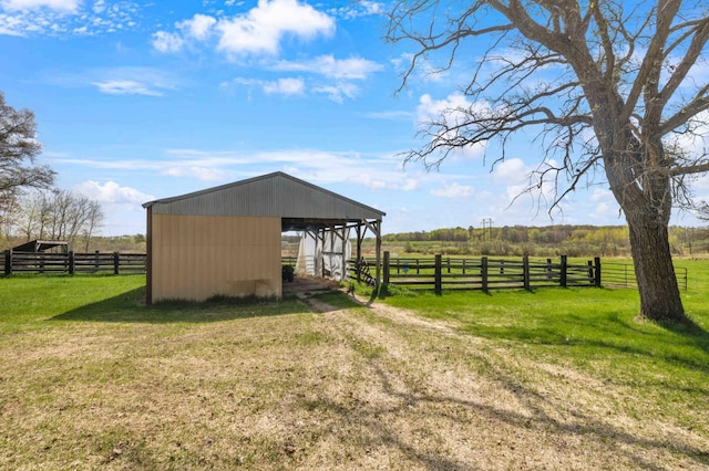 7210 79th Ave SW, Staples, MN 56479 - view of yard featuring an outdoor structure, a view of rural / pastoral area, and a pole building