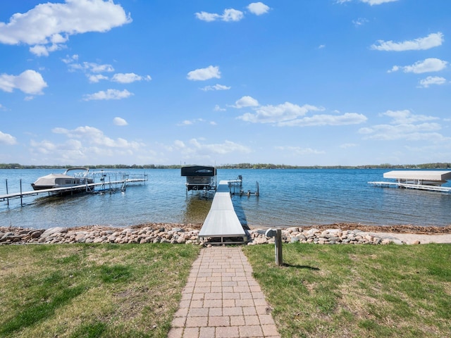 dock featuring a water view