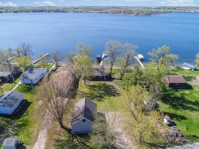bird's eye view of a nearby body of water