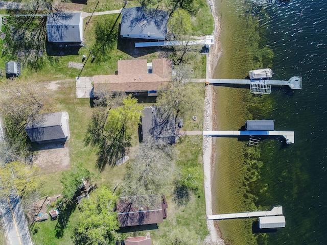 drone / aerial view of a nearby body of water