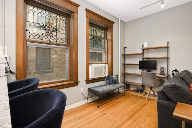 635 Grand Ave Unit 4, Saint Paul, MN 55105 - office featuring light wood-type flooring, baseboards, and cooling unit