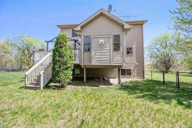 25100 Lincoln Dr NE, Athens Twp, MN 55040 - back of house with stairs and a deck