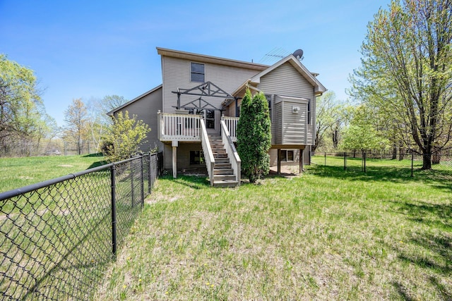 25100 Lincoln Dr NE, Athens Twp, MN 55040 - back of property featuring stairs and a deck