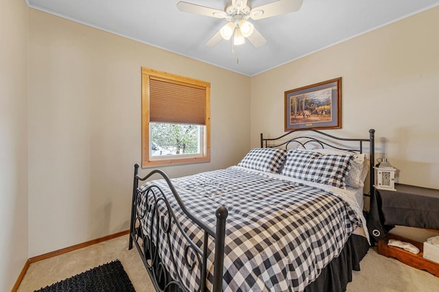17055 Dickenson Ln, Waterville, MN 56096 - carpeted bedroom featuring baseboards and a ceiling fan