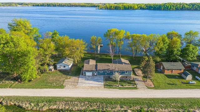 17055 Dickenson Ln, Waterville, MN 56096 - view from above of property with a nearby body of water