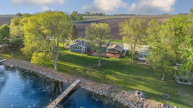 17055 Dickenson Ln, Waterville, MN 56096 - aerial view of property and surrounding area featuring a large body of water
