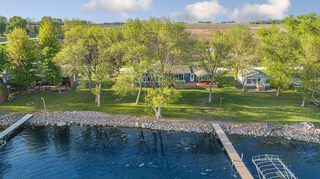 17055 Dickenson Ln, Waterville, MN 56096 - rear view of house with a lawn