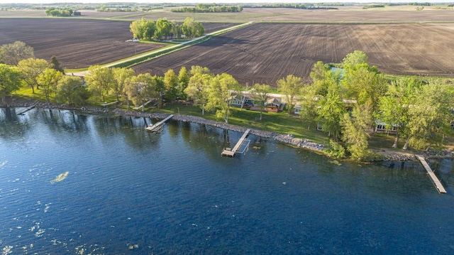 17055 Dickenson Ln, Waterville, MN 56096 - aerial view of sparsely populated area with a large body of water and farmland