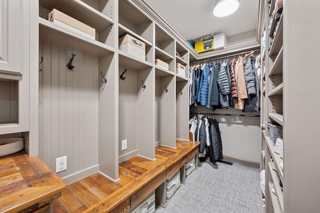 19820 Schutte Farm Rd, Corcoran, MN 55340 - mudroom with baseboards and light carpet