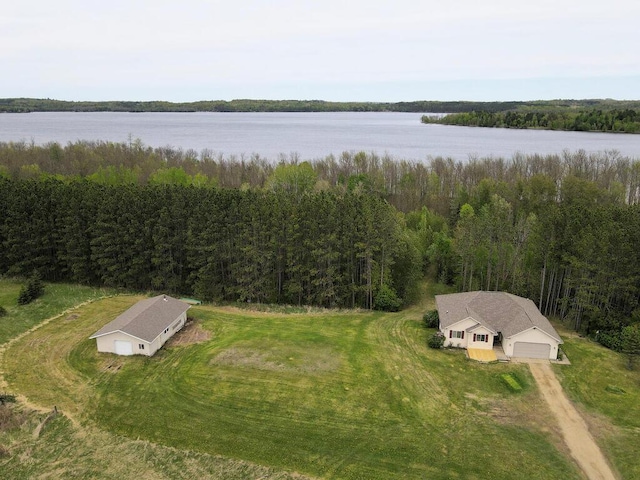 38850 Christie Ln, Cohasset, MN 55721 - view from above of property with a large body of water and a forest