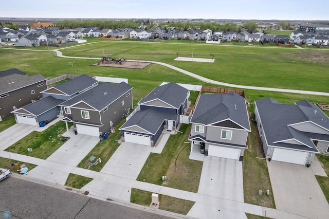 aerial view of residential area