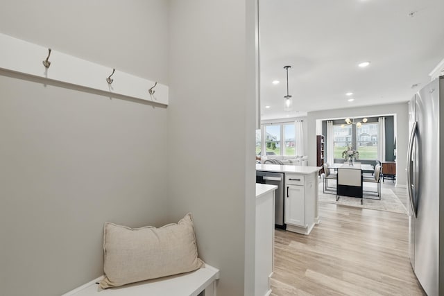 192 Junco Rd N, Lake Elmo, MN 55042 - mudroom featuring recessed lighting and light wood-style floors