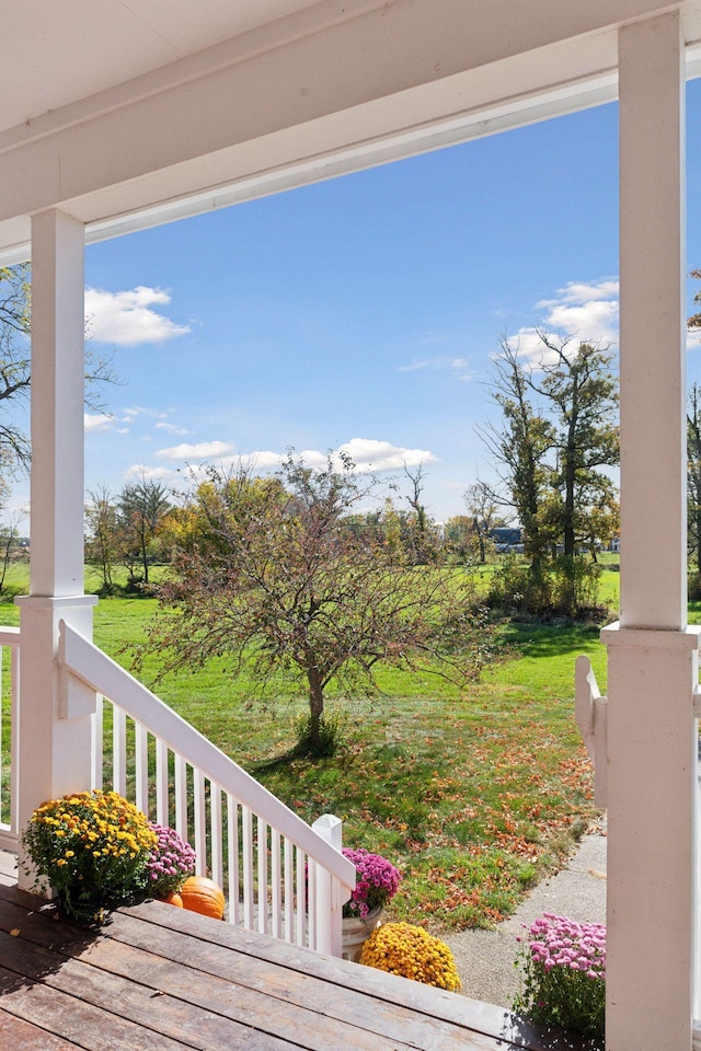 5225 Upland Ave, New Germany, MN 55367 - view of yard featuring a porch