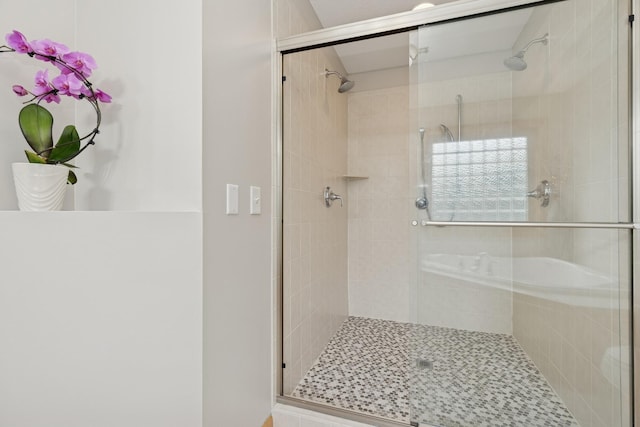 1376 Cobblestone Rd N, Champlin, MN 55316 - bathroom with a stall shower