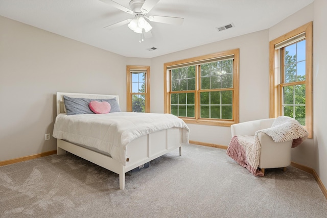 1376 Cobblestone Rd N, Champlin, MN 55316 - carpeted bedroom with baseboards and ceiling fan