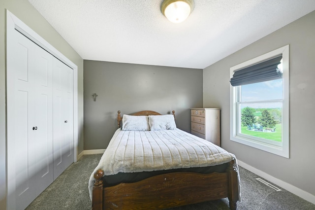 14590 Thicket Ln, Dayton, MN 55327 - carpeted bedroom featuring baseboards, a textured ceiling, and a closet