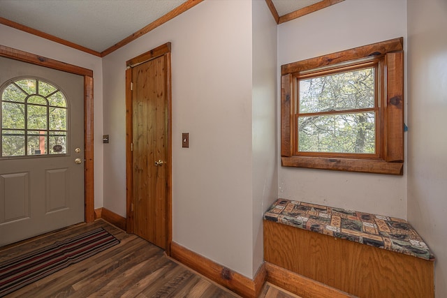 5305 Cisco Ln NE, Remer, MN 56672 - foyer with wood finished floors, baseboards, and ornamental molding