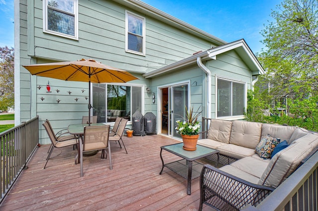 2167 Woodbridge Way, Woodbury, MN 55125 - deck featuring outdoor lounge area and outdoor dining area
