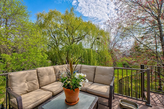 2167 Woodbridge Way, Woodbury, MN 55125 - wooden terrace with an outdoor living space