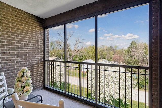 view of sunroom