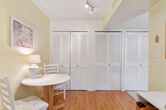 3412 Oak Ridge Rd Unit 317, Minnetonka, MN 55305 - living area with light wood-type flooring and rail lighting
