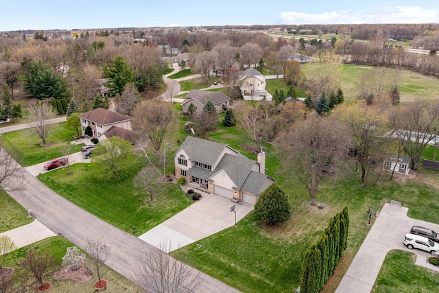 aerial view of property's location with nearby suburban area