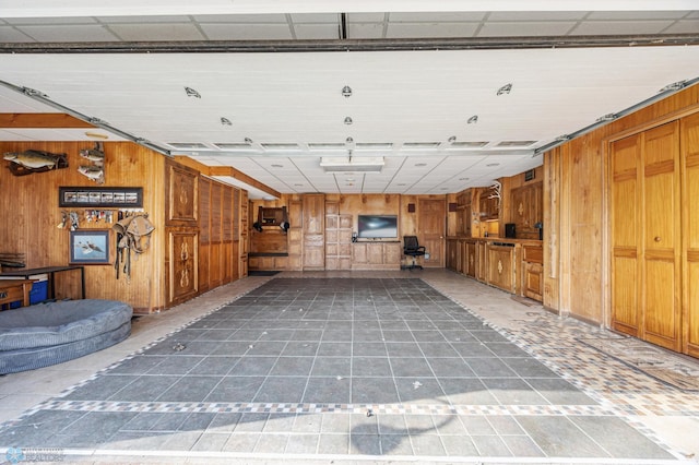 24295 Matson Point Trl, Lida Twp, MN 56572 - garage featuring wood walls