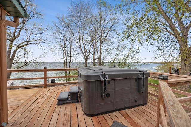 24295 Matson Point Trl, Lida Twp, MN 56572 - wooden deck featuring a water view