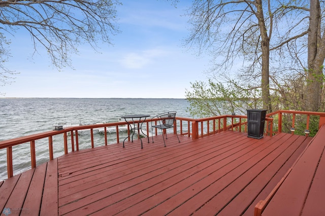 24295 Matson Point Trl, Lida Twp, MN 56572 - deck featuring a water view