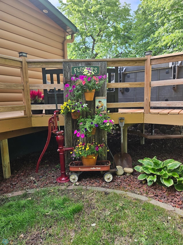 24295 Matson Point Trl, Lida Twp, MN 56572 - view of wooden deck