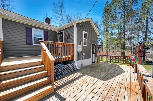 view of wooden deck