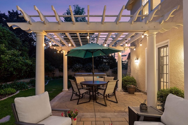 4201 Dupont Ave S, Minneapolis, MN 55409 - view of patio / terrace with a pergola and outdoor dining area