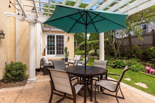 4201 Dupont Ave S, Minneapolis, MN 55409 - view of patio / terrace with a pergola and outdoor dining area