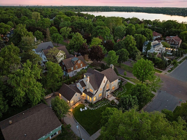 4201 Dupont Ave S, Minneapolis, MN 55409 - aerial view of property's location with a large body of water and nearby suburban area