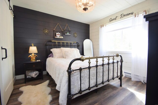 28607 Great Bear Path Way, Danbury, WI 54830 - bedroom with wood finished floors and wood walls