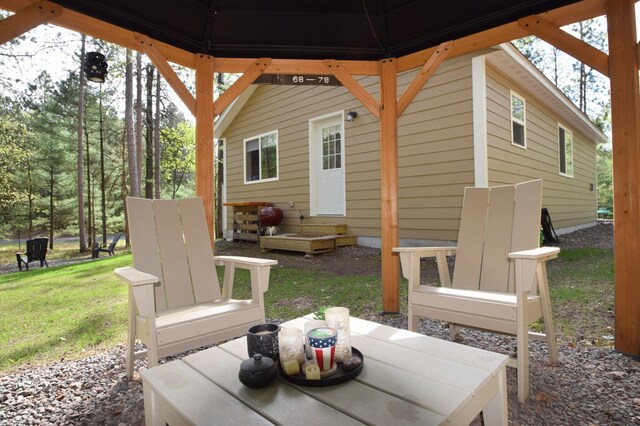 28607 Great Bear Path Way, Danbury, WI 54830 - view of patio featuring a gazebo