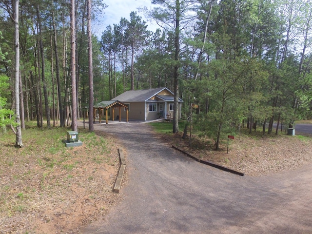 28607 Great Bear Path Way, Danbury, WI 54830 - view of front facade with dirt driveway and a carport