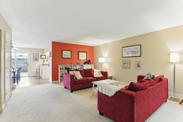 166 Windsor Ln, New Brighton, MN 55112 - living area featuring light colored carpet and baseboards