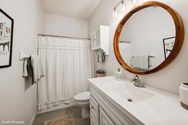 820 Vineland Ct, Chanhassen, MN 55317 - bathroom with toilet, vanity, and wood finished floors