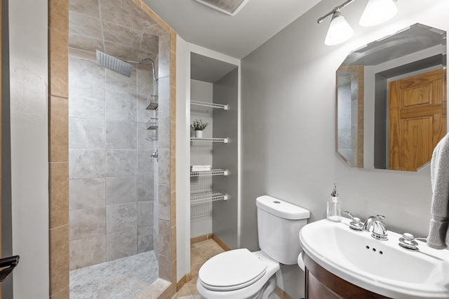 10751 Kumquat St NW, Coon Rapids, MN 55448 - bathroom with a sink, tiled shower, and toilet