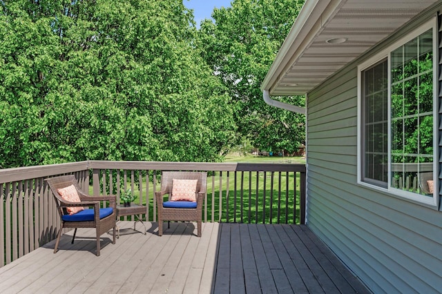 10751 Kumquat St NW, Coon Rapids, MN 55448 - wooden terrace with a lawn