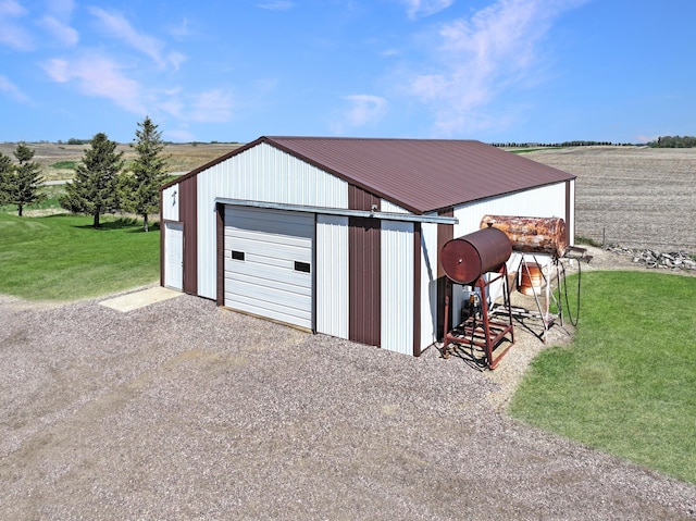 2216 County Road 15, Russell, MN 56169 - detached garage with dirt driveway and a rural view