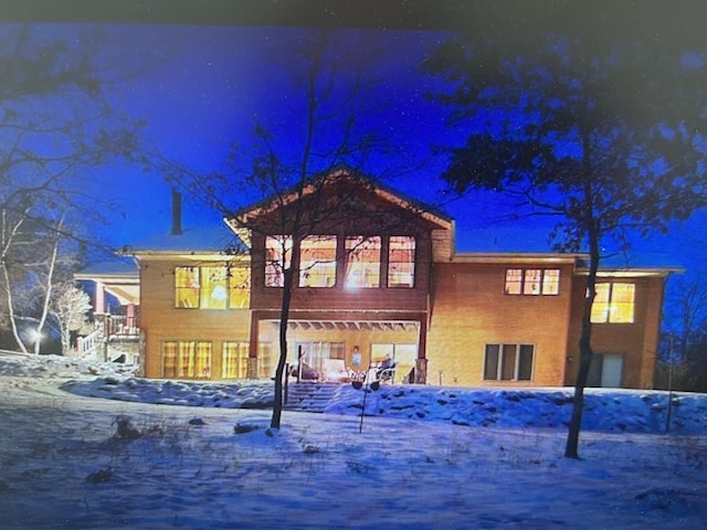10115 Island Lake Rd, Solon Springs, WI 54873 - view of snow covered house
